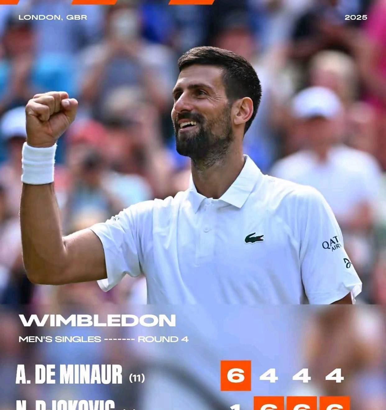 关于拉沃尔杯完胜联合杯，德约科维奇高光表现的信息